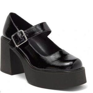 Black Platform Mary Jane Shoes